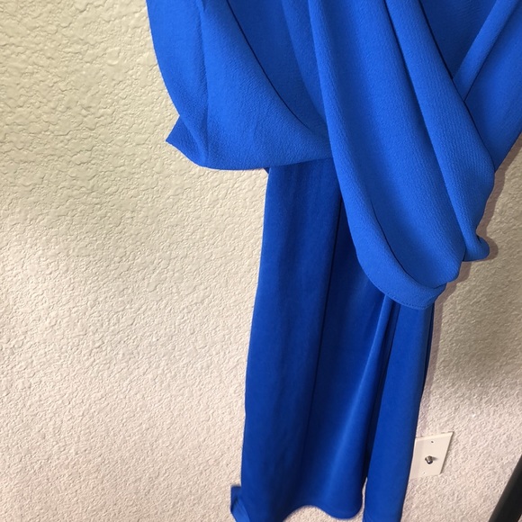Lily Rose Royal Blue Cold Shoulder Dress - Picture 14 of 14
